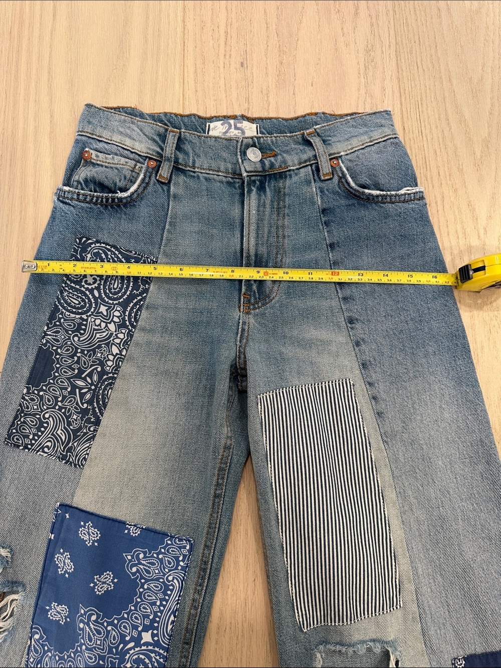 We The Free Blue Heart of Gold Wide Leg Crop Jeans - Picture 11 of 12